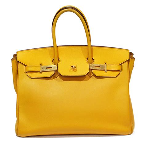 Hermes yellow handbags